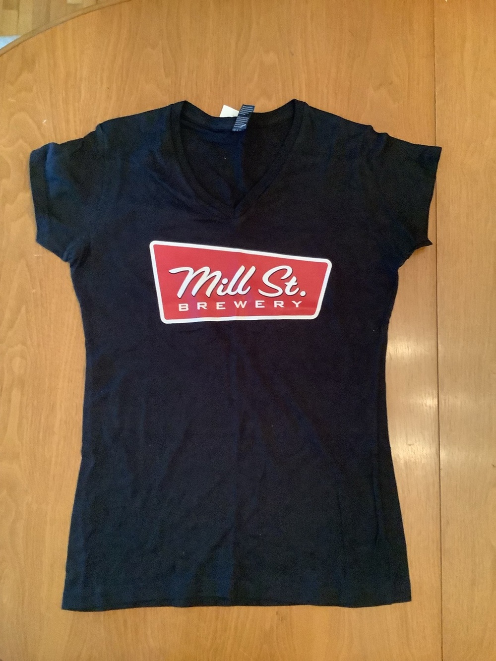 Black V-Neck Women's Mill St. Brewery Tee